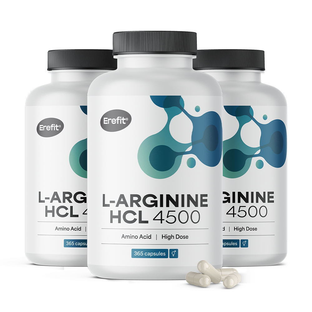 L-Arginin HCL 4500 mg in Kapseln.