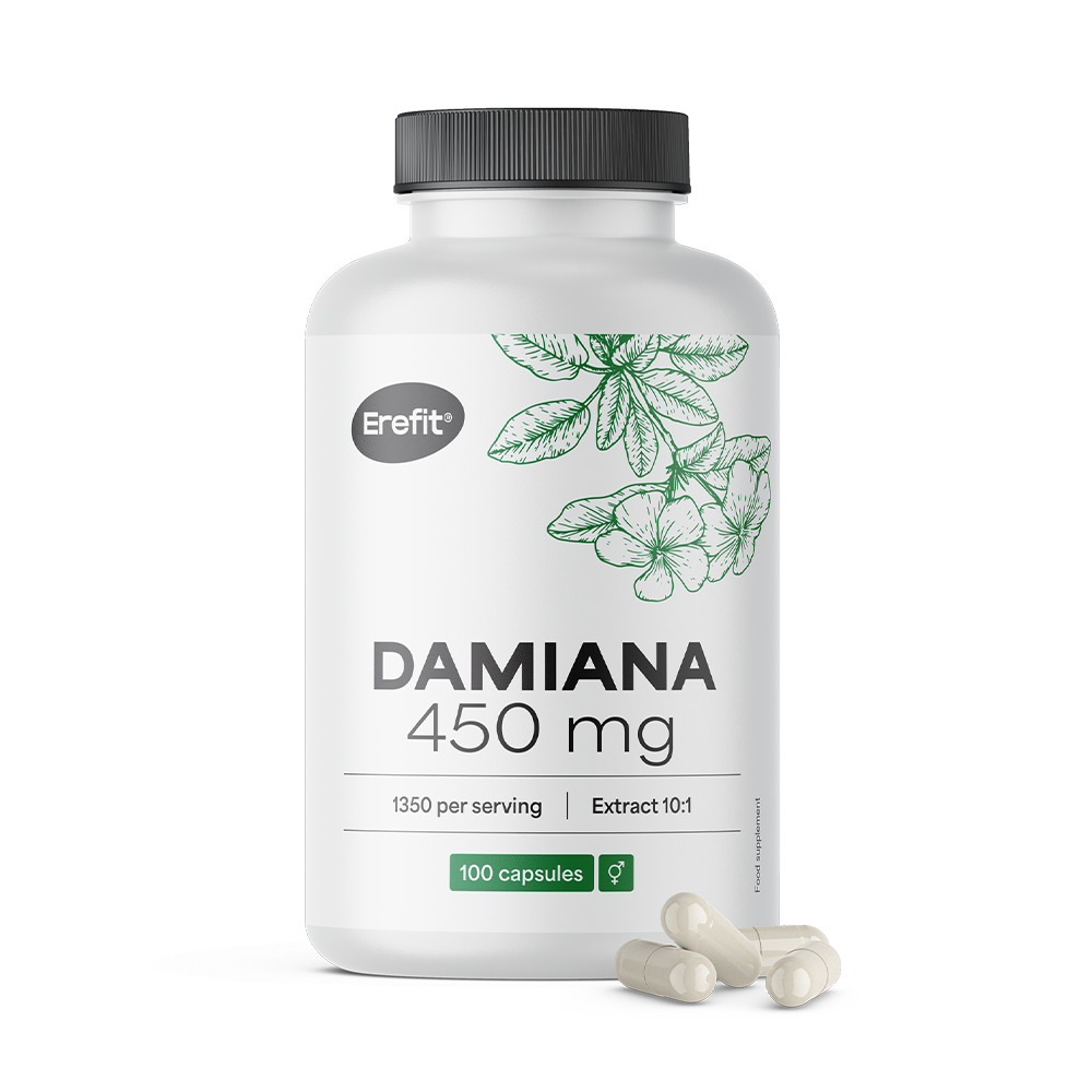 Damiana 450 mg - Extrakt 10:1.